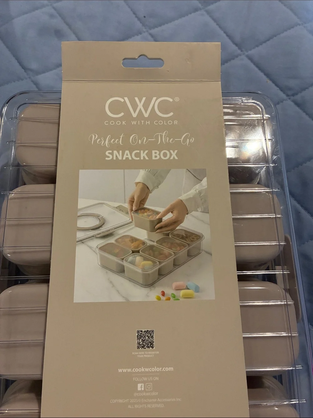 CWC on the go Snack Box - Clear Multi-Compartment Food Storage
